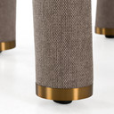 Wembley Brown Fabric + Gold Dining Chair