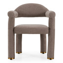Wembley Brown Fabric + Gold Dining Chair