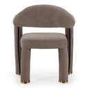 Wembley Brown Fabric + Gold Dining Chair