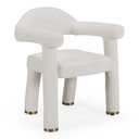 Wembley Off White Fabric + Gold Dining Chair