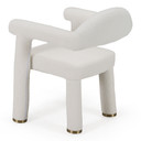 Wembley Off White Fabric + Gold Dining Chair