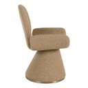 Nuvo Beige Fabric + Brushed Brass Dining Chair