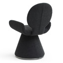 Nuvo Black Fabric + Brushed Black Dining Chair