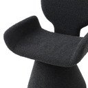 Nuvo Black Fabric + Brushed Black Dining Chair