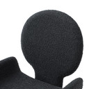 Nuvo Black Fabric + Brushed Black Dining Chair
