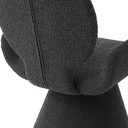 Nuvo Black Fabric + Brushed Black Dining Chair