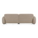 Odessa Beige Fabric + White Burl Sofa