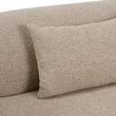 Odessa Beige Fabric + White Burl Sofa
