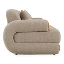 Odessa Beige Fabric + White Burl Sofa