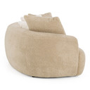Cassidy Tan Fabric Curved Mini Sectional Sofa