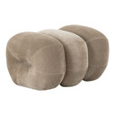 Divot Modern Taupe Fabric Accent Chair + Ottoman