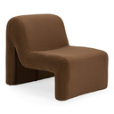 Rokki Slipper Accent Chair, Brown Velvet