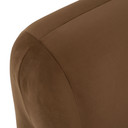 Rokki Slipper Accent Chair, Brown Velvet