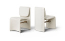 Oblique Fabric Upholstered Dining Chair, Set of 2
