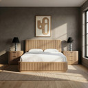 Marlowe Solid Wood + Oak Veneer Bed, Queen