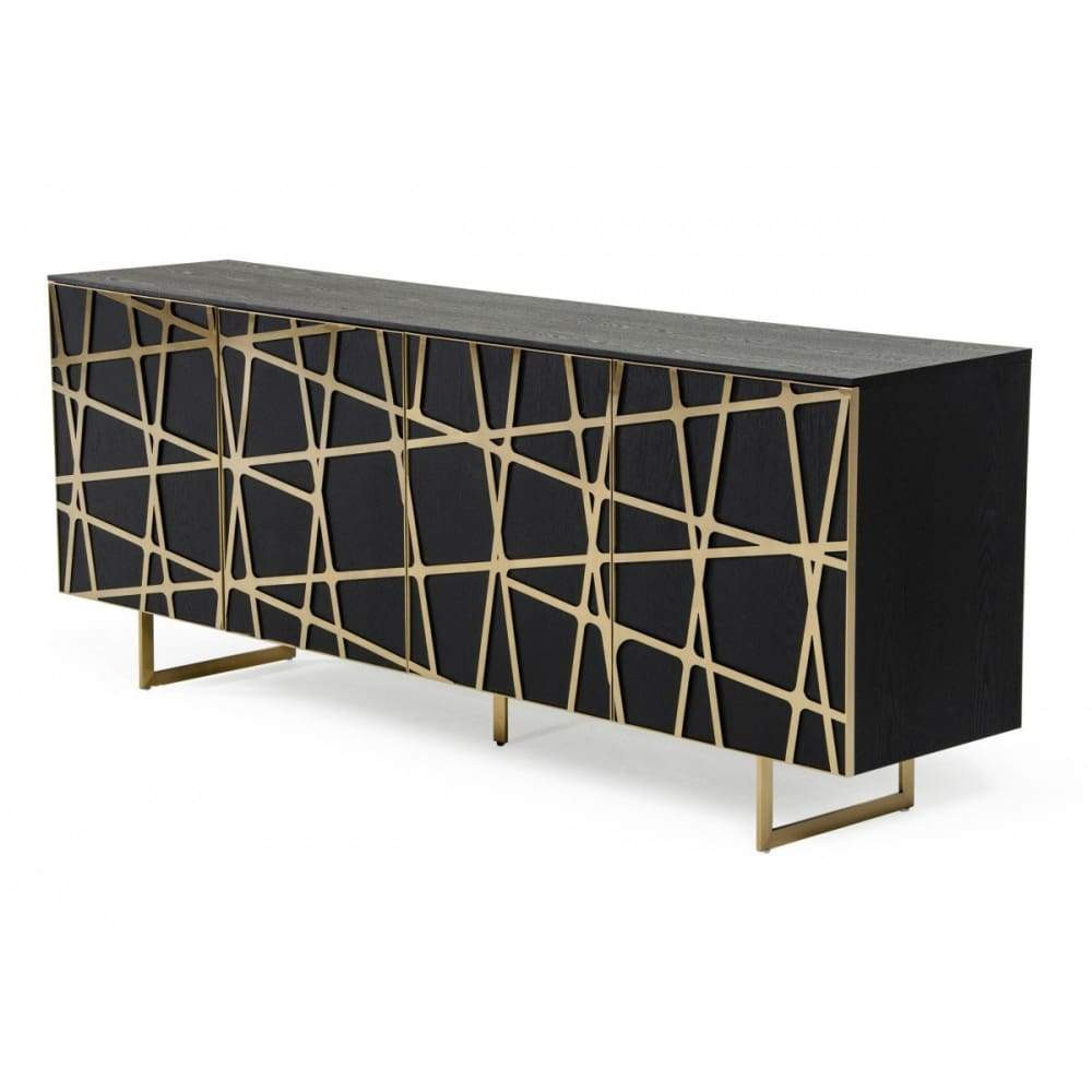 Arianna Modern Black & Gold Buffet