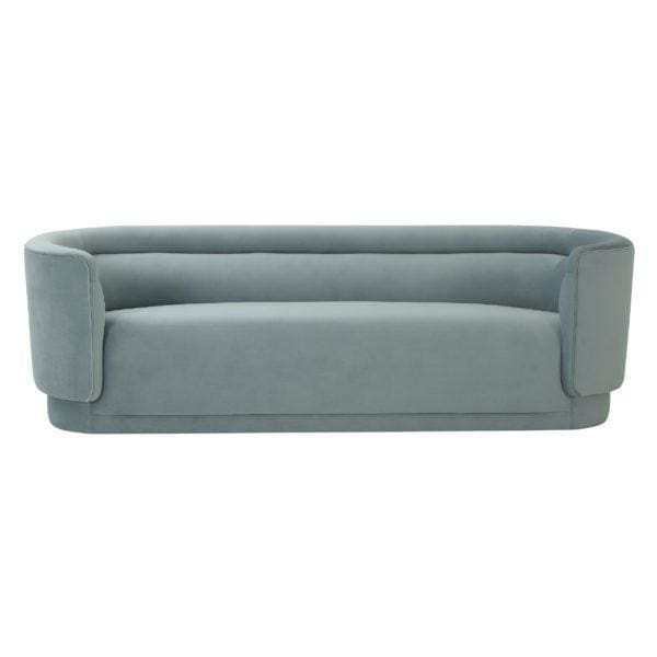 Arno Sea Blue Velvet Sofa Designdistrict