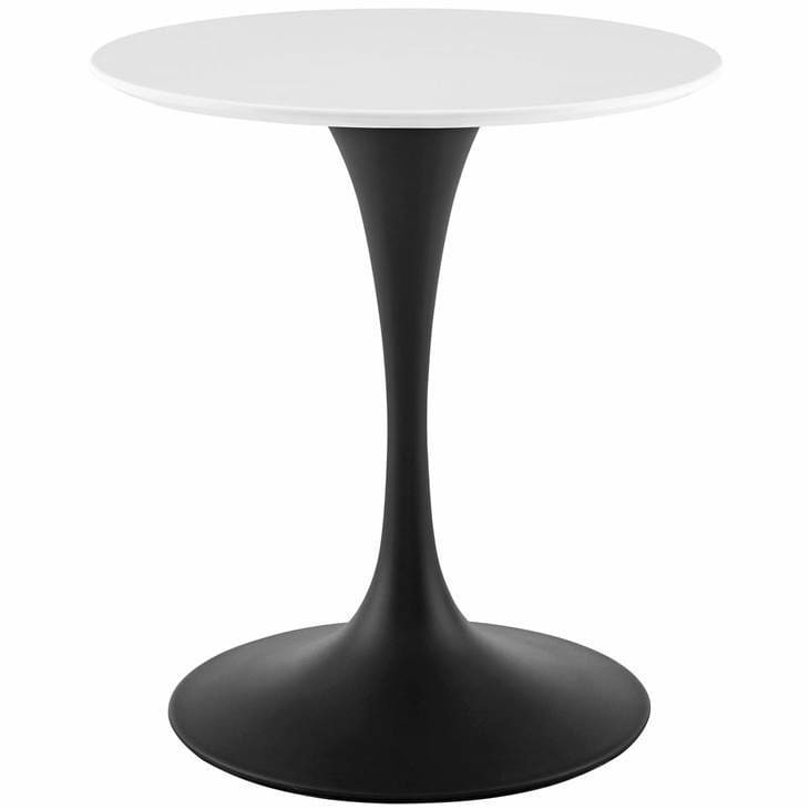Pedestal Design 60 Round Wood Top Dining Table Black Base