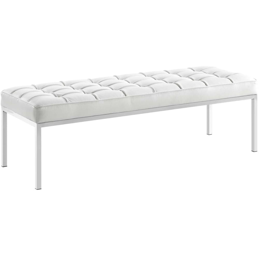 LOFT LEATHER BENCH WHITE - Designdistrict
