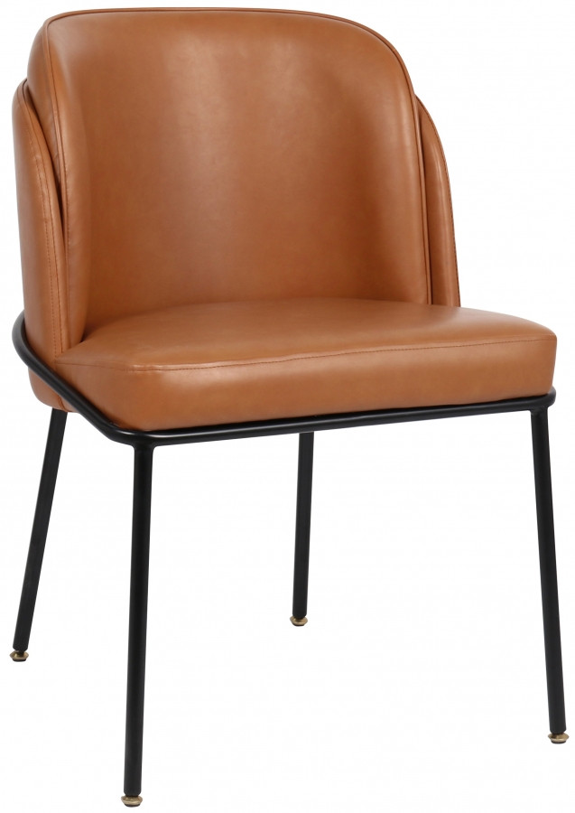 Couple Navy Vegan Leather Dining Chair, Set of 2