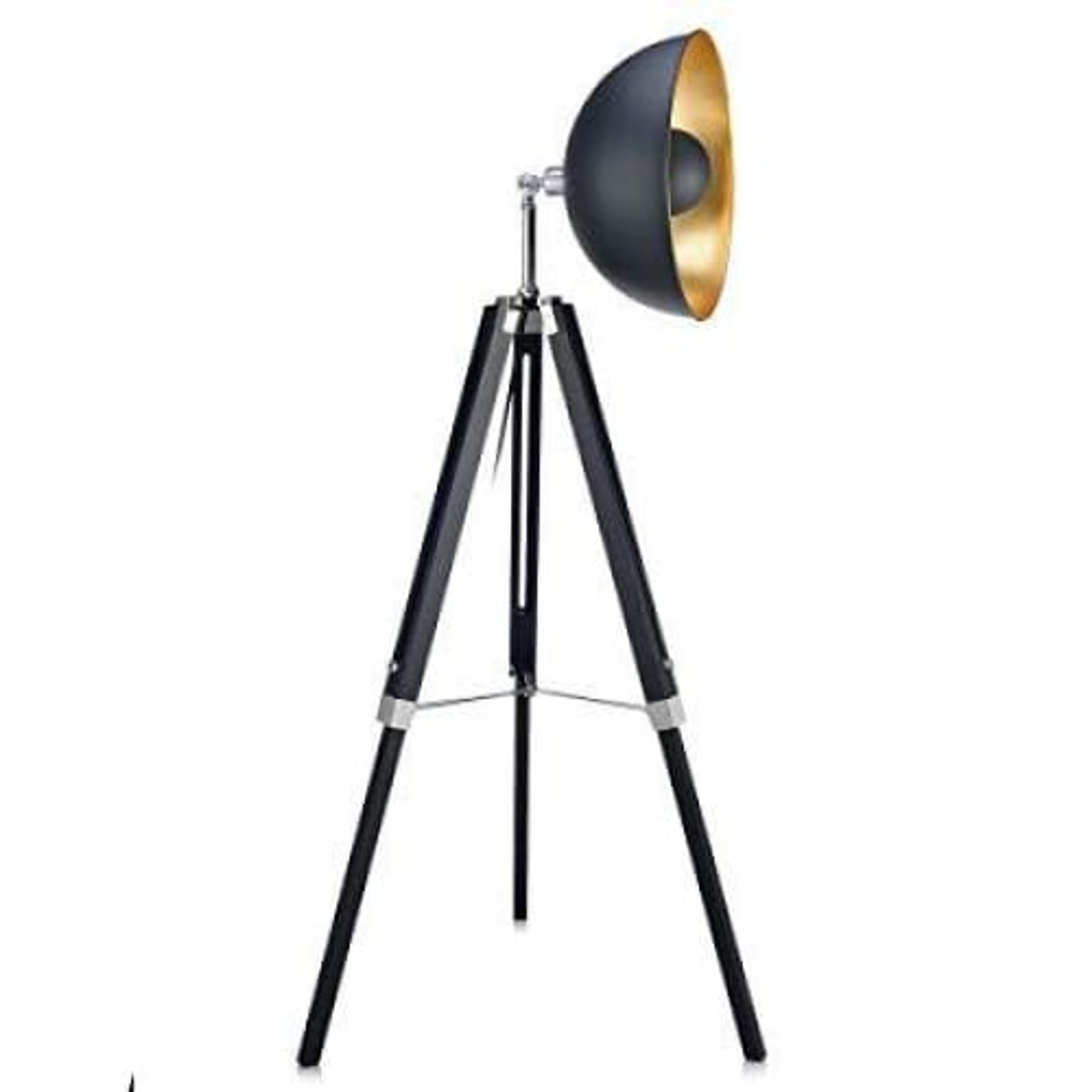 Artsy Tripod Floor Lamp Black Gold - Designdistrict