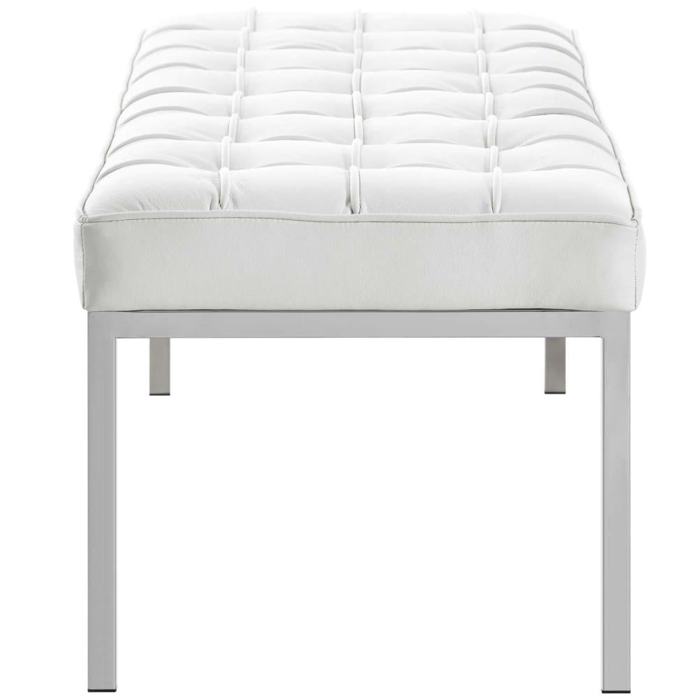 LOFT LEATHER BENCH WHITE - Designdistrict