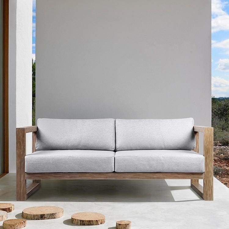 Sienna Outdoor Eucalyptus Sofa in Teak Finish