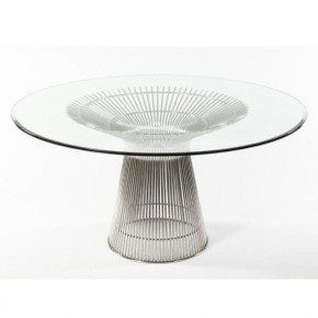 Premium Platner Dining Table Chrome, 54"