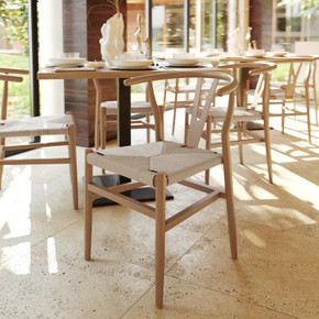 Wishbone Dining Wood Armchair, Natural Wishbone Dining Wood Armchair, Natural