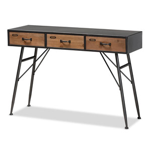 Ariel 3 Drawer Metal Console Table