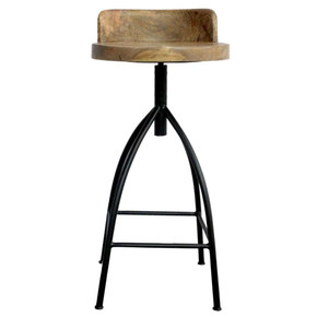 Kelly Industrial Style Adjustable Swivel Bar Stool