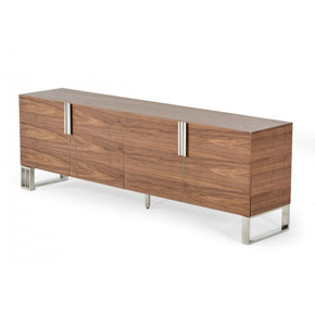 Gilliam Walnut and Stainless Steel Buffet