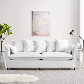 Altitude Slipcover Fabric Sofa, White