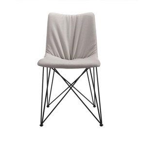 Neo Dining Chair, Grey Vegan Leather, Set of 2