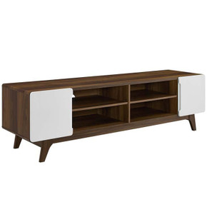 Tread 70" TV Stand Walnut, White