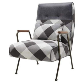 Klohe Arm Chair Mono Gingham, Vintage Midnight