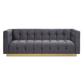 Roma Grey Velvet Sofa