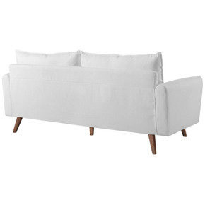 Revive Upholstered Fabric Sofa, White
