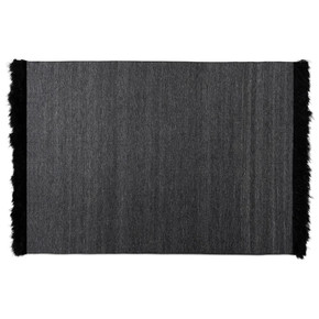 Dalton Hand Woven Wool Rug, Grey And Black