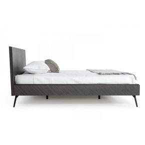 Gaige Modern Grey Elm Bed, King