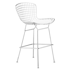 Wire Bar Height Chair, White