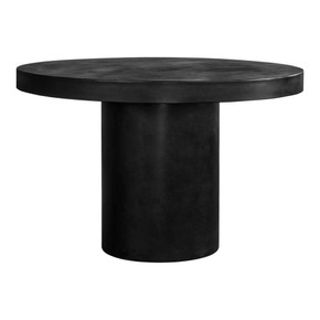 Cassius Outdoor Dining Table, All Black, Concrete