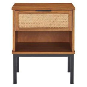 Caine Rattan Night Stand, Side Table, Brown