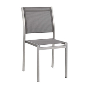 Shore Outdoor Patio Aluminum Side Chair, Gray