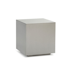 Anvil Brushed Stainless Steel End Table