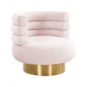 Natasha Blush Velvet Swivel Chair