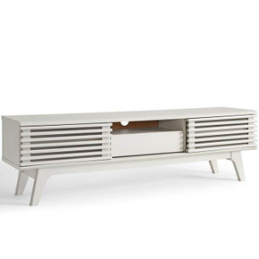 Frank Lloyd 59” TV Stand, White