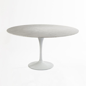 Premium Marble Pedestal Dining Table Round, 60"