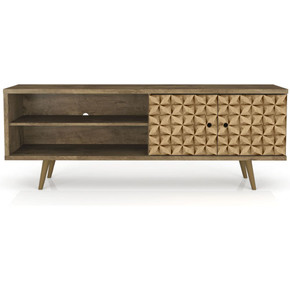 Libby Mid Century TV Stand, Brown 3D Print 63"