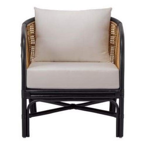 Ferrah Rattan Accent Chair Black, Natural